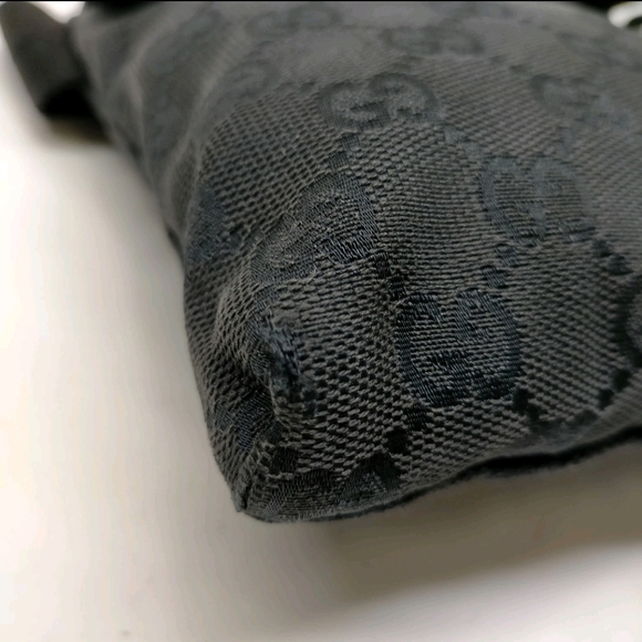 Gucci Black GG Monogram W/ Silver Hardware Waist/Bum Unisex Bag (EUC)COA✨️🖤🩶✨️ - Picture 5 of 9